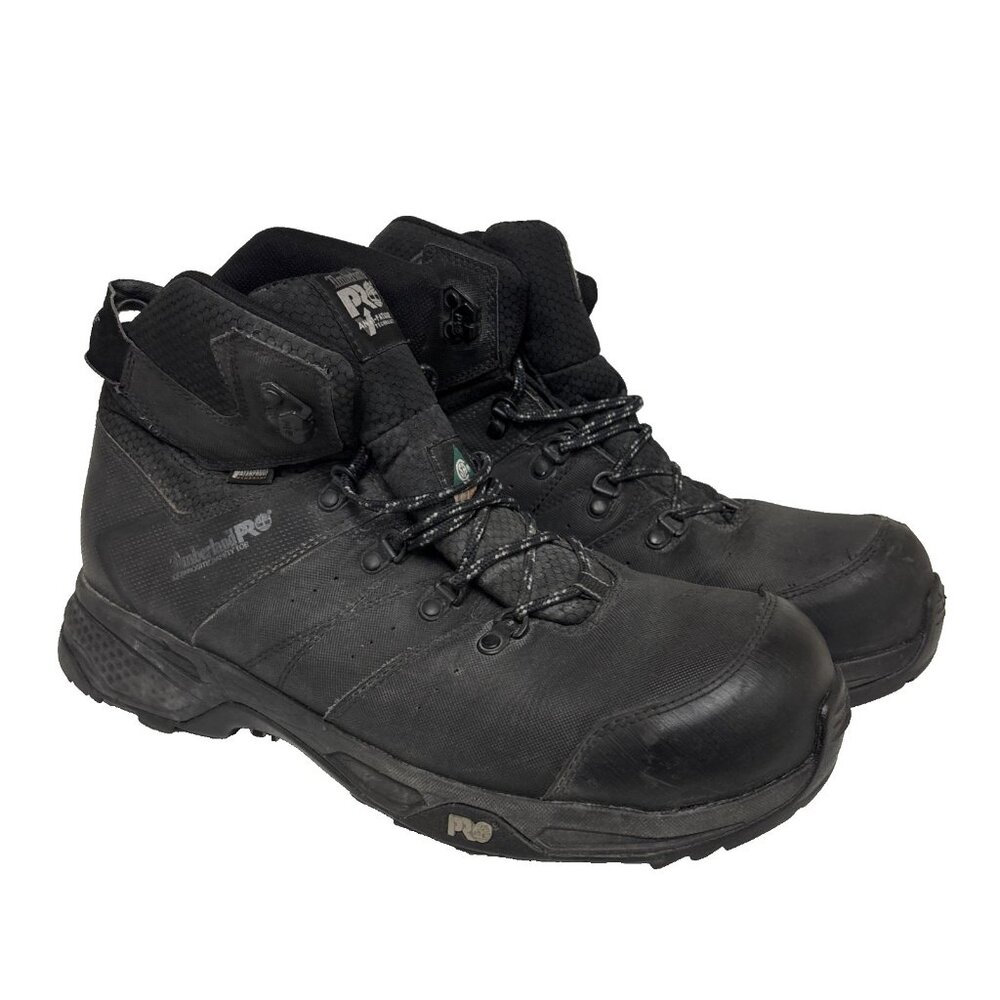 Timberland PRO Men's A2CB8 Switchback Waterproof Composite Toe Boot Black 12W